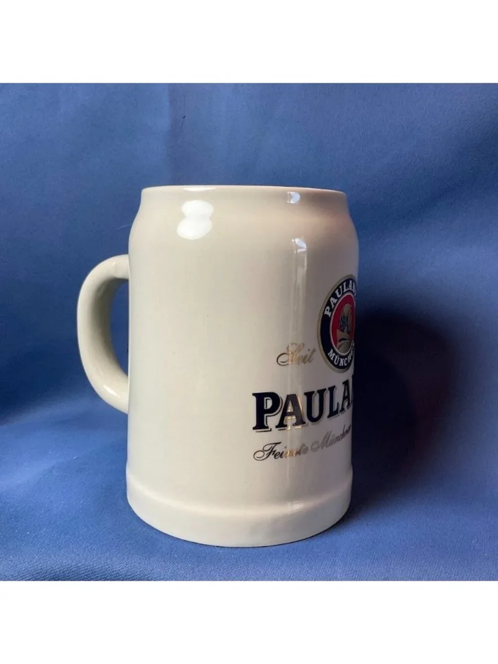 Vintage Paulaner München 0.5L Beer Stein Mug German Stoneware Oktoberfest